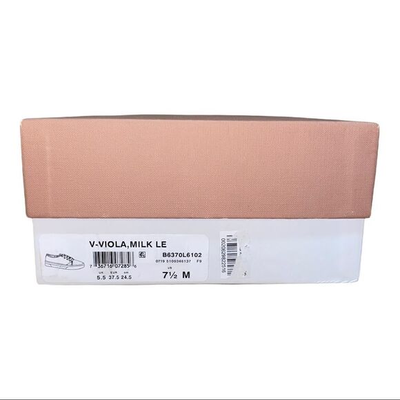 Via Spiga Viola Milk Croc-Embossed Low-Top Sneakers New 7.5M - Picture 9 of 9